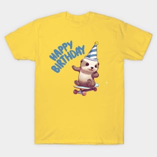 Happy Birthday Otter T-Shirt